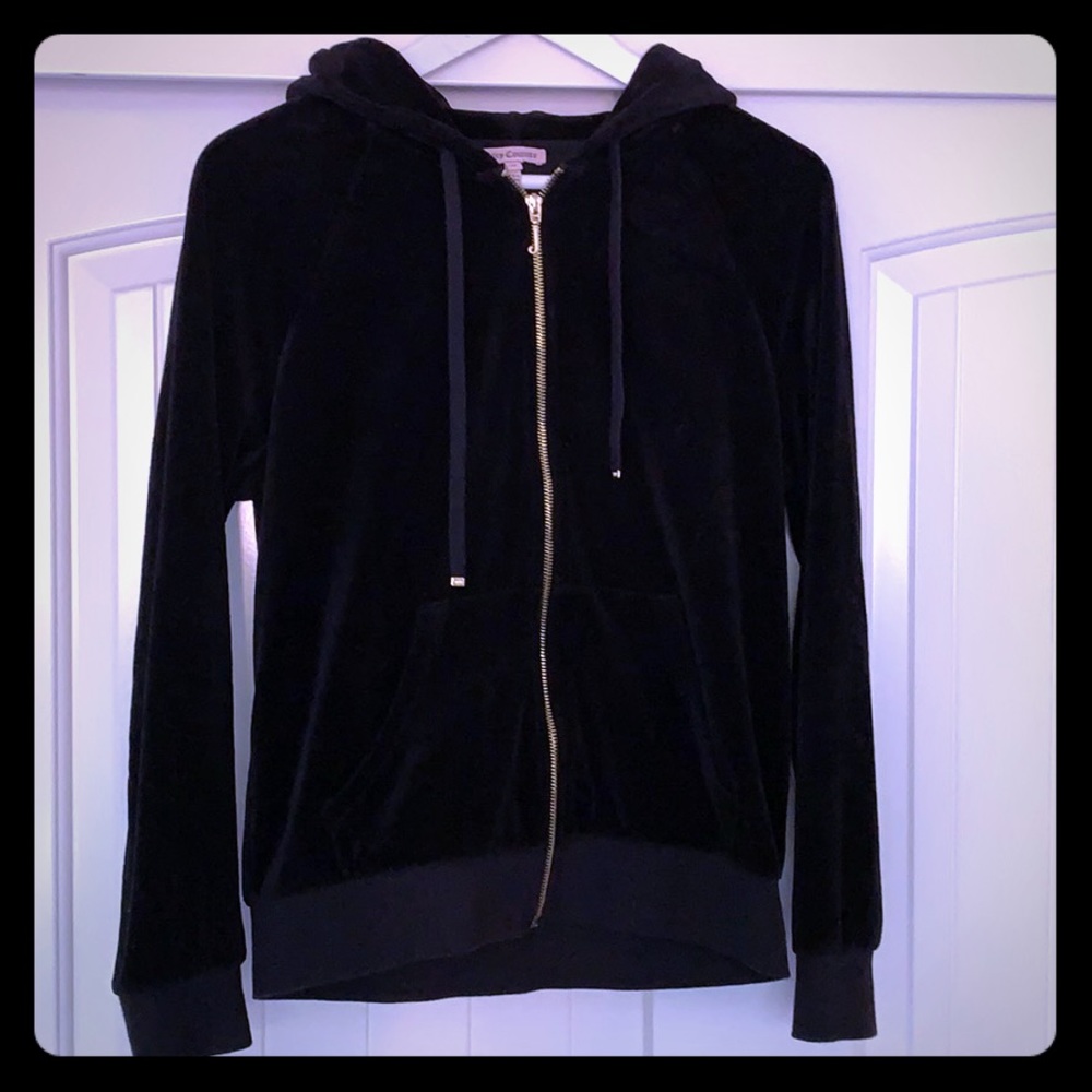 Juicy Couture Black Velvet Hoodie